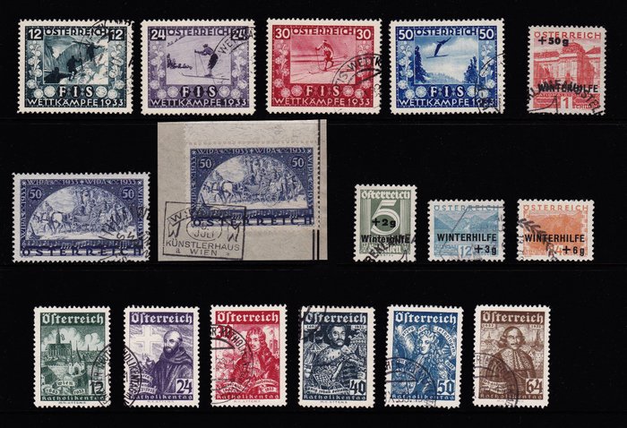 Autriche 1933 - Collection - ANK 551/566