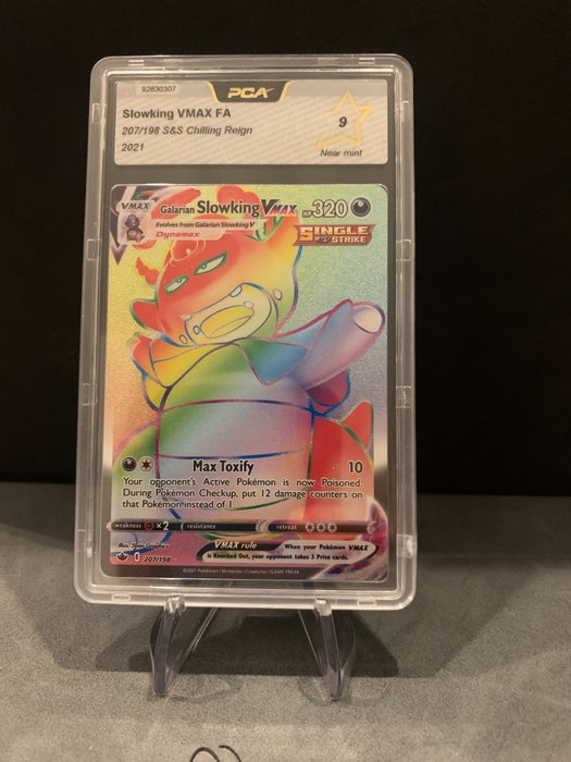 Chilling Reign - Pokémon - Graded Card PCA 9 Rainbow Slowking VMAX FULL ART - 2021
