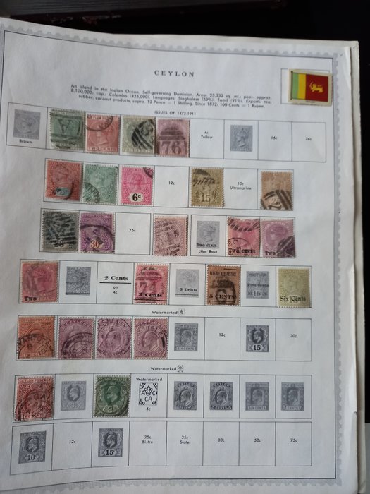 Ceylon - Extensive collection on album sheets