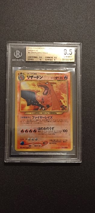 Neo Promo - Pokémon - Graded Card Charizard Neo 2 BGS 9,5 - 2000