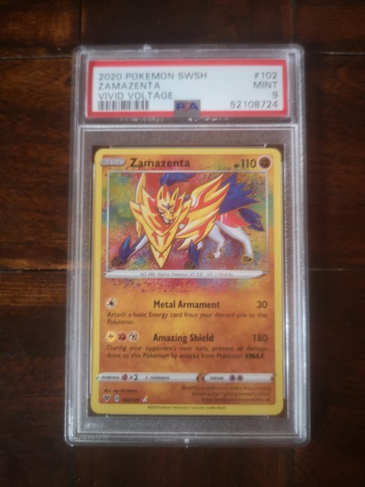 The Pokémon Company - Pokémon - Graded Card Zamazenta (VIV 102) PSA 9 Vivid Voltage Spada e Scudo Amazing Rare - 2020