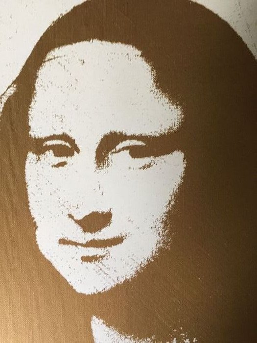 Andy Warhol (after) - Two Golden Mona Lisa (62x92cm) licensed offset print - Década de 1980