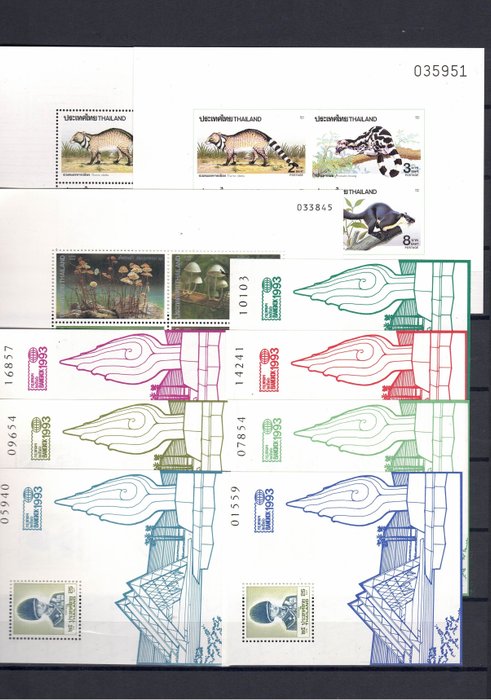 Thailand - Uitgebreide Verzameling van zegels en blokken met Postzegeltentoonstellingen BANGKOK - Michel