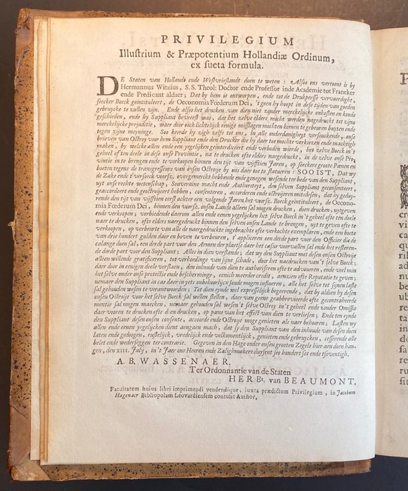 Hermannus Witsius - De oeconomia foederum Dei cum hominbus, libri quattuor - 1677