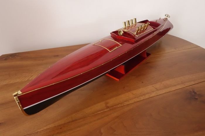 Image 3 of Scale boat model, Famous American Dixie 90cm Superb runabout - Wood - 2018