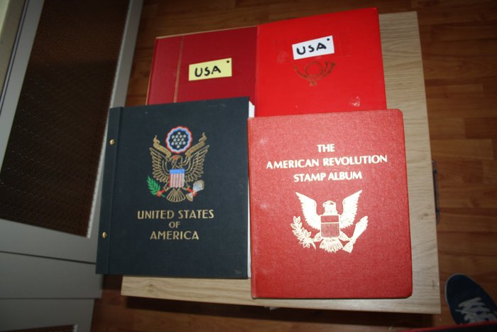 United States of America - DAVO album USA III 1991-2007, 2 stock books and album The American Revolution Stamp album 1974