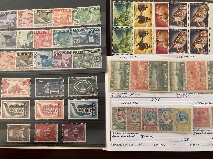 Luxembourg 1899/1985 - Elaborate collection with a large number of complete series, especially from the period 1930-1957