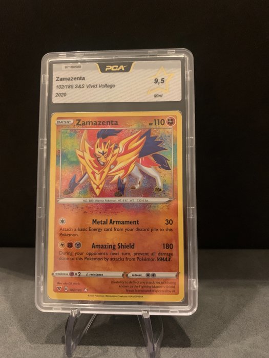 Vivid voltage - Pokémon - Graded Card PCA 9,5 Zamazenta Amazing Rare - 2020