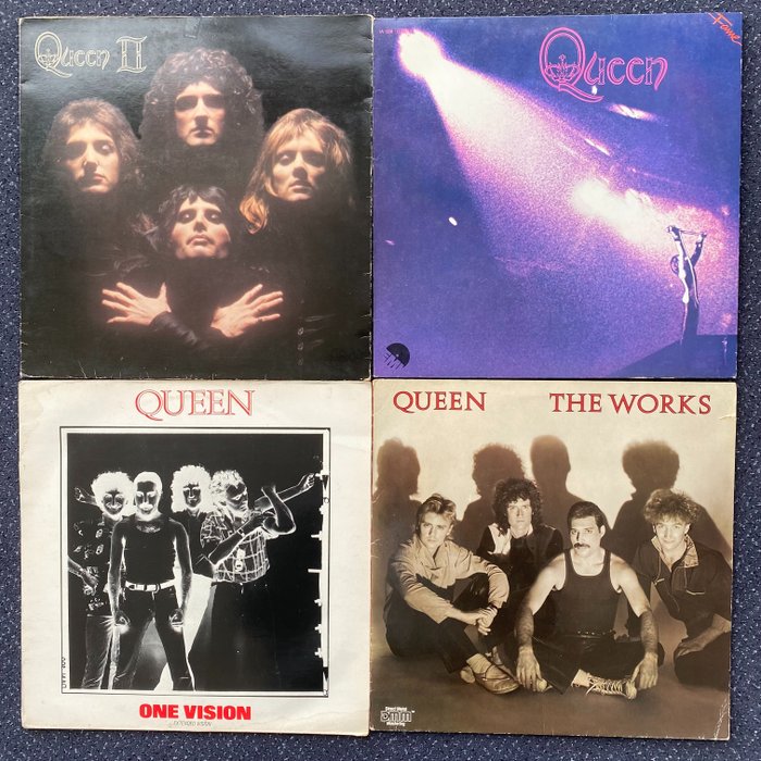 Queen - 4 great albums from Queen (first pressings) - Multiple titles - LP's - 1974/1985