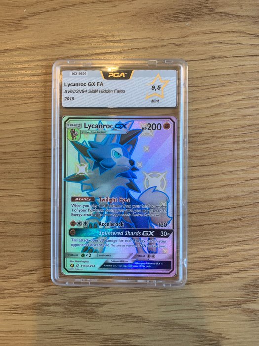 Hidden Fates - Pokémon - Graded Card PCA 9,5 Lycanroc GX FULL ART SHINY - 2019
