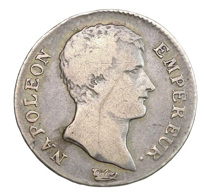 Italy, Kingdom of Italy (Napoleonic). Napoléon I (1804-1814). 1 Franc AN 14, Estremamente rara!