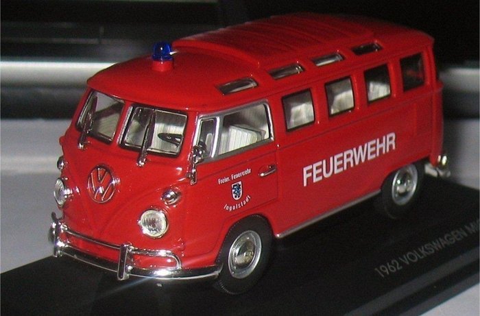 Signature Models - 1:43 - Volkswagen VW T1 Samba Microbus Feuerwehr /Fire1962