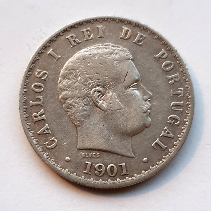 Portugal. D. Charles Ier (1889-1908). 500 Reis 1901 - Escassa