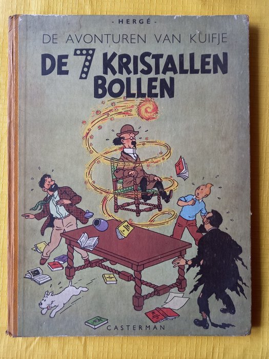 Kuifje - De 7 Kristallen Bollen (A49) - Hardcover - Herdruk - (1949)