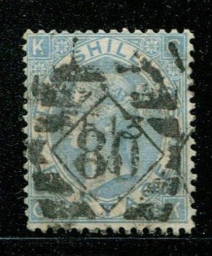 Great Britain - England 1867 - 2 shilling Milky blue