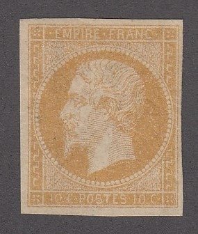 Frankrijk - Empire, imperforate, 10 centimes, bistre, mint* - Yvert n 13A