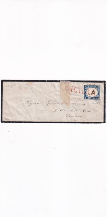 Italy Kingdom 1862/1862 - Letter posted on the boat from Sicily to Naples - Sassone