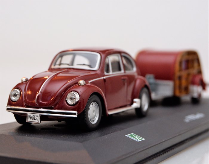 Cararama - 1:43 - VW Volkswagen Käfer/Beetle with Slumber Coach trailer