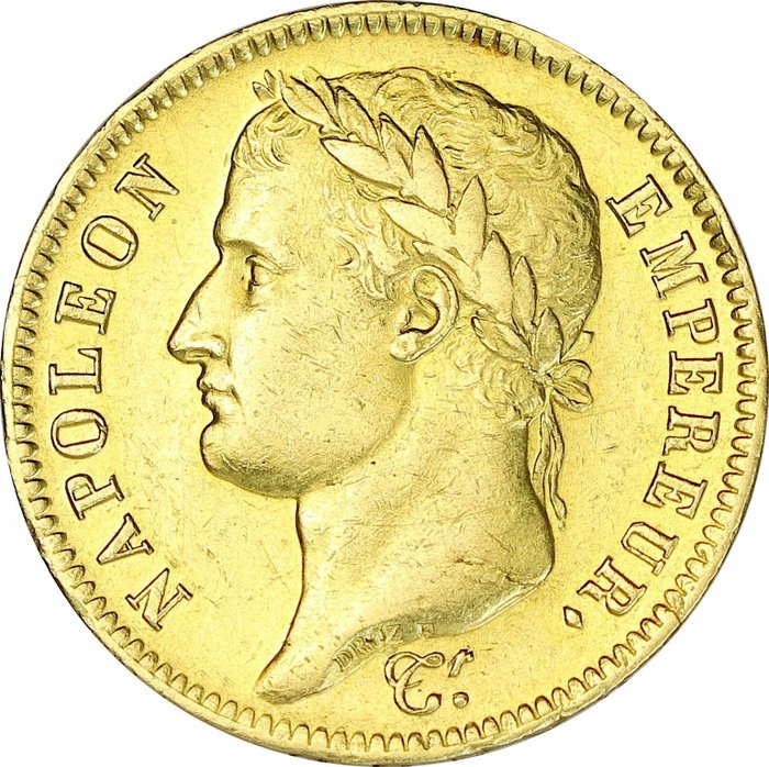 Italy, Kingdom of Italy (Napoleonic). Napoléon I (1804-1814). 40 Francs 1813 - Genova