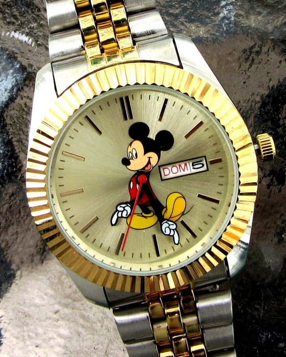 Mickey Mouse - Watch - Mid size 36 mm - "Datejust" hommage Jubilee two tone "gold silver"