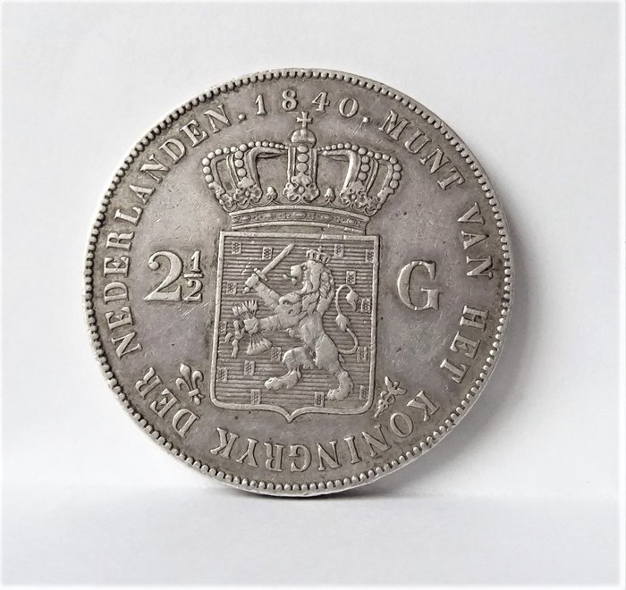 Netherlands. Willem I (1813-1840). 2 1/2 Gulden 1840