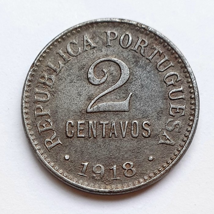 Portugal. República. 2 Centavos 1918 - Escassa