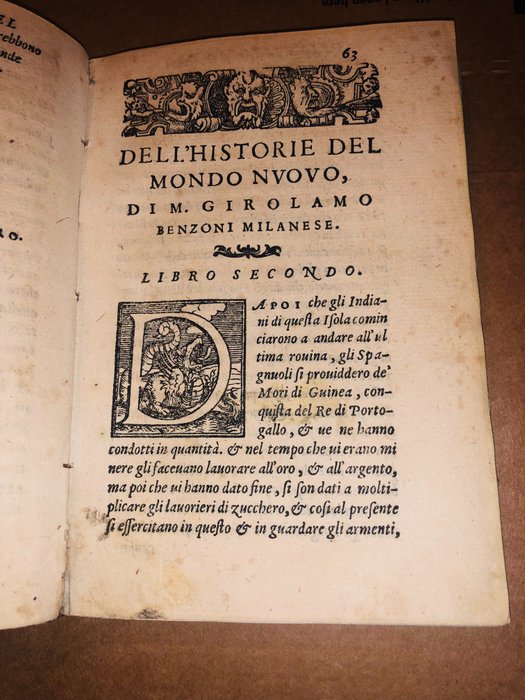 Girolamo Benzoni - Historia del mondo nuovo - 1565