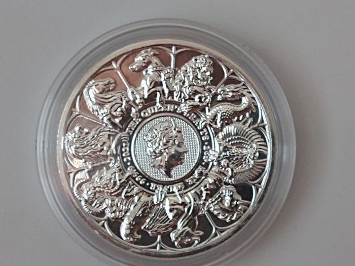 Royaume-Uni, 5 Pounds 2021 The Queen's Beasts Completer 2 OZ.