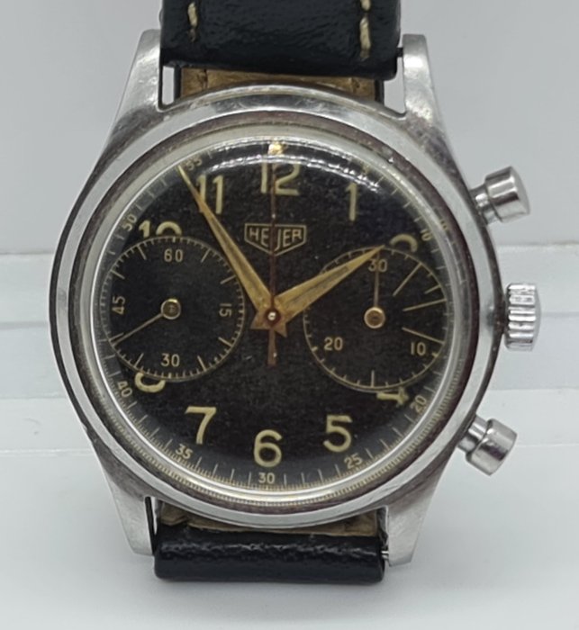 ED. Heuer & Co - Stahl Chronograph - Kaliber Valjoux 23 - Heren - Schweiz um 1945