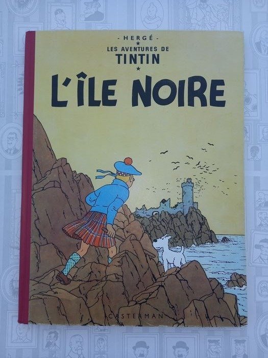 Tintin T7 - L´Ile noire (B9) -  C - Herdruk - (1954)