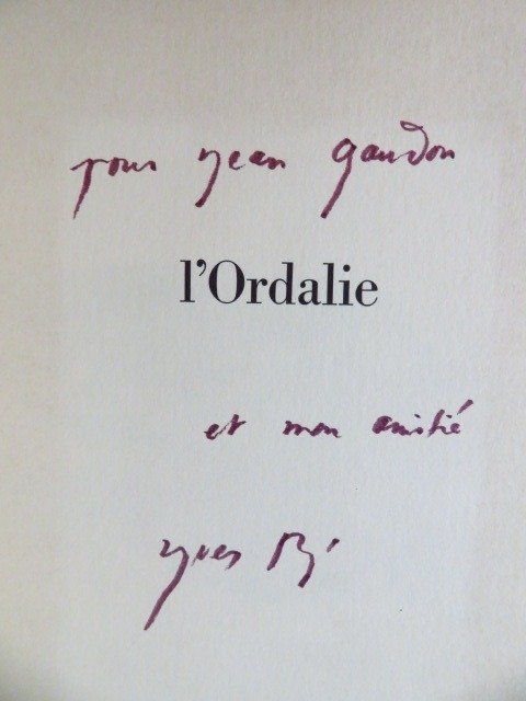 Signé; Yves Bonnefoy / Claude Garache - L'Ordalie - 1975