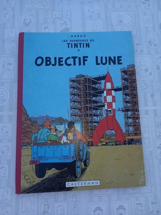 Tintin T16 - Objectif lune (B21bis) - C - Herdruk - (1957)
