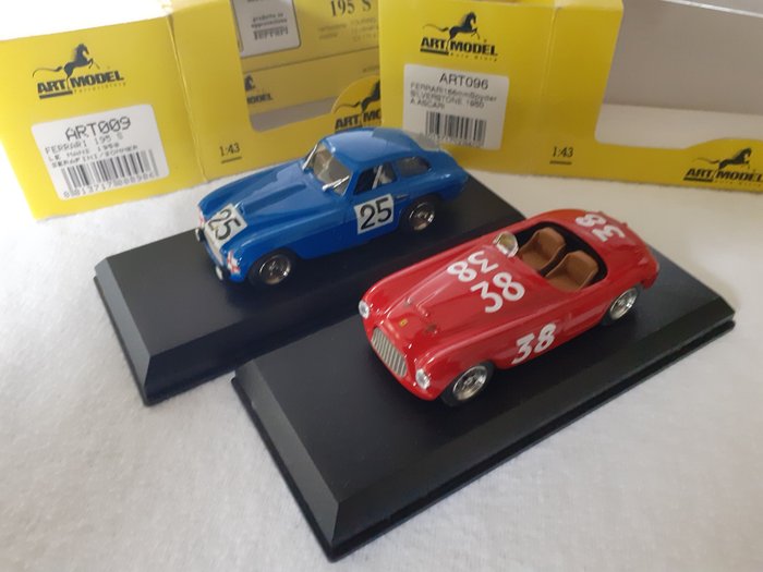 ART Model - 1:43 - Ferrari 195 S Le Mans 1950 (ART096) & Ferrari 166 MM Spyder Silverstone 1950 (ART009).