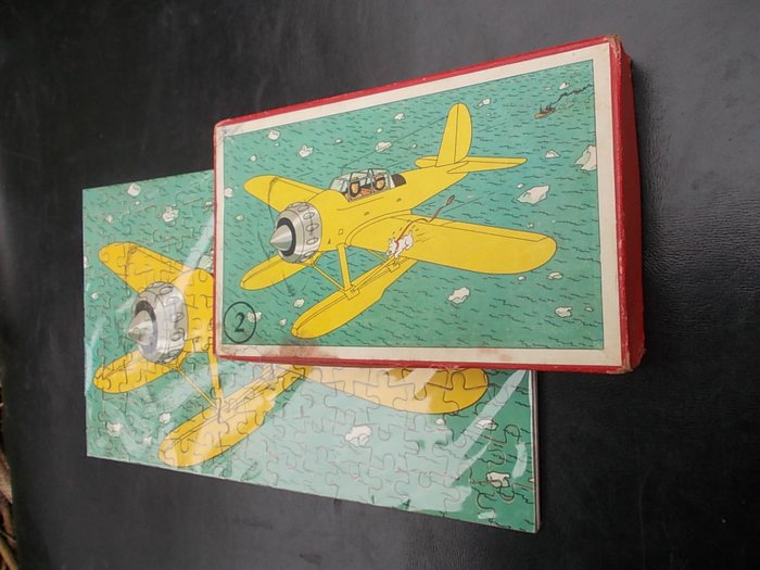 Tintin - Puzzle en carton - L'Etoile mystérieuse (hydravion) - (années 50)