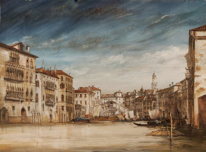 Scuola veneziana di fine Settecento - Veduta di Venezia
