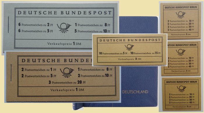 Deutschland, Bundesrepublik - Selection of 28 old booklets in an album
