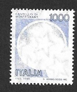 Italy 1980 - Montagnana Castle with the light blue print only - Sassone 1145 Azb
