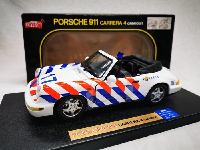 Anson - 1:18 - Porsche 911 Carrera 4 Cabriolet Nederlandse Politie - Zelf omgebouwde Nederlandse Rijkspolitie