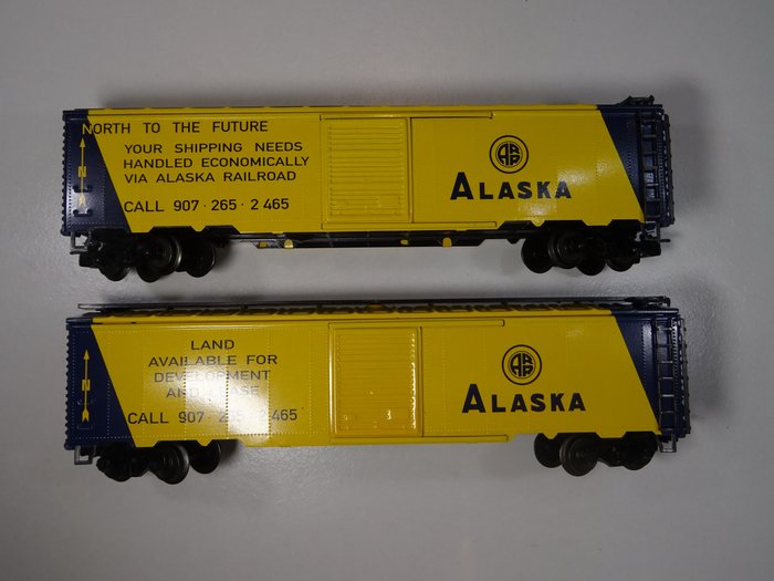 Märklin H0 - 4858 - Coffret de wagon de marchandises - Coffret spécial avec 2 voitures - Alaska Railroad