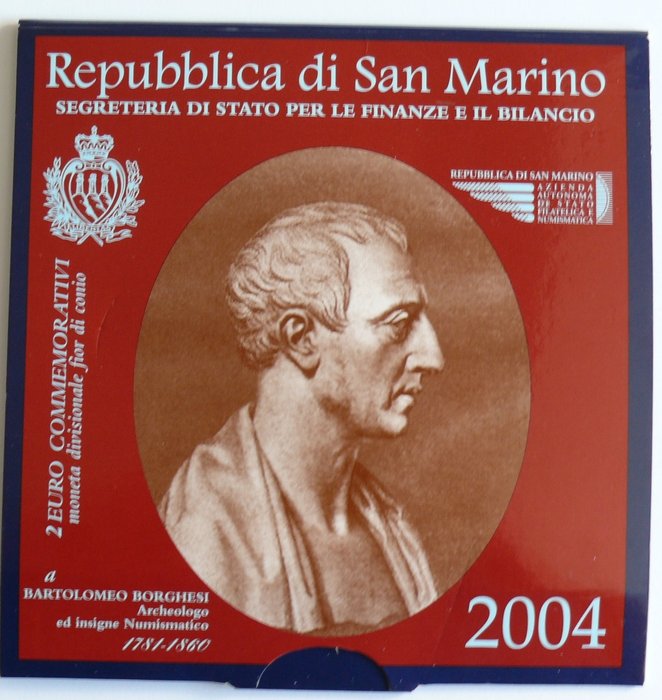 Saint-Marin. 2 Euro 2004 BU 'Bartolomeo Borghesi'