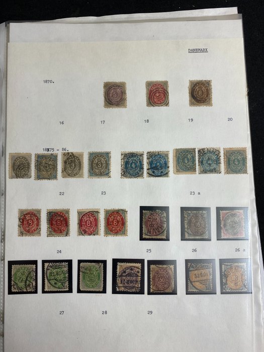Denemarken 1870 - Post ,dienst en Portzegels + wat kaarten en briefstukjes