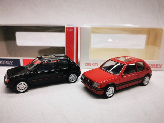 Norev - 1:43 - 2X Peugeot 205 GTI - Lot with 2 French models