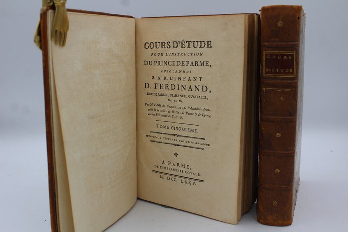 M. L'Abbé de Condillac - Cours d’Étude pour l'Instruction du Prince de Parme - 1775