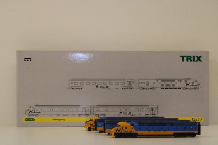 Minitrix N - 12253 - Train unit - '4-Piece Ram Northlander' - Ontario Northland