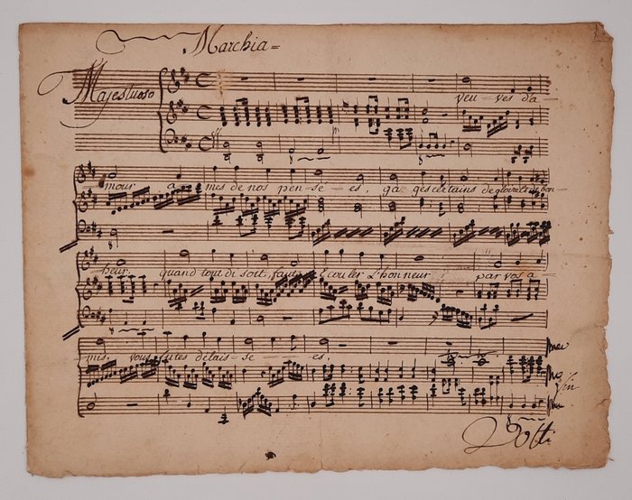 Anonym - Marchia - Musikhandschrift - 1780/1780