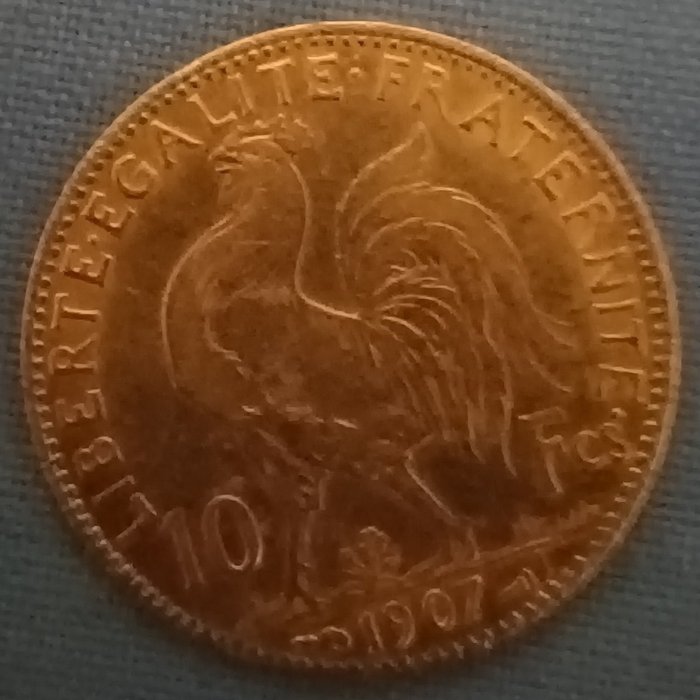 France. Third Republic (1870-1940). 10 Francs 1907 Marianne