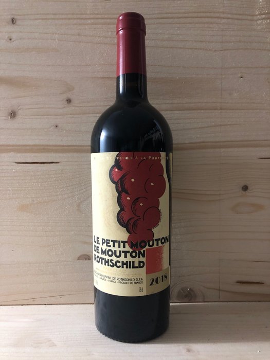 2018 Le Petit Mouton Rothschild, 2nd wine of Ch. Mouton Rothschild - Pauillac - 1 Bottiglia (0,75 litri)