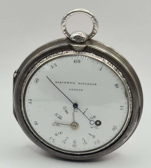 Marckwick Marckham London - Silber Spindeluhr - zentrale Sekunde - Heren - England um 1800