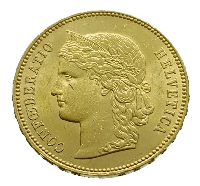 Zwitserland. 20 Francs 1896 B Bern Helvetia