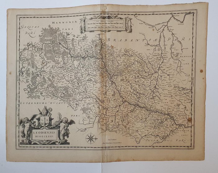 België, Limburg, Namen, Ardennen; Johannes Blaeu (1596-1673) - LEODIENSIS DIOCESIS. - 1651-1660